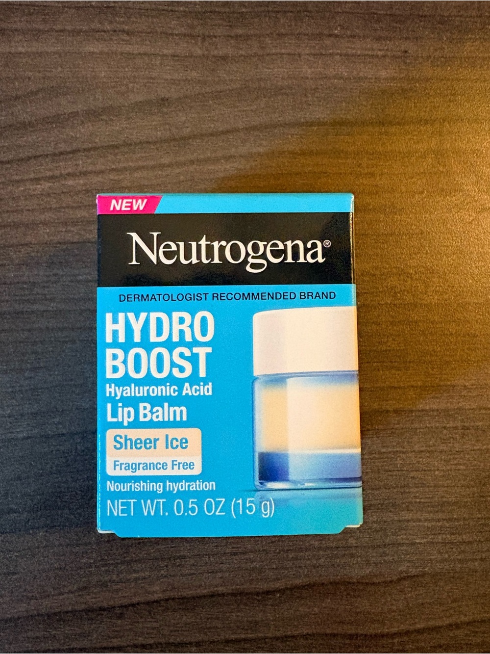Neutrogena Hydro Boost Hyaluronic Acid Lip Balm Sheer Ice, Fragrance Free 0.5 oz